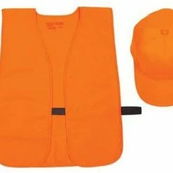 Kinsey's Apparel Allen Vest & Hat Combo Blaze Orange