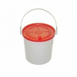 Not Specified Red Lid Plastic Bucket - 4 Qt