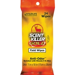 Wildlife Research Scent Killer Gold Field Wipes 24-Pack Hunting