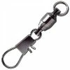 Swivels Eagle Claw Ball Bearing Swivel W/ Interlock Black