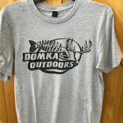 Domka Outdoors Domka Tee Deer/Fish Logo Light Grey/black