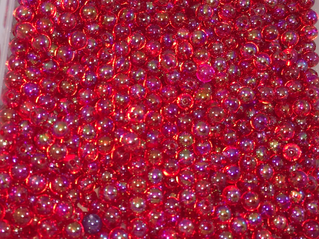 Domka Outdoors Transparent Pearl Red Beads 1 Domka Outdoors Transparent Pearl Red Beads