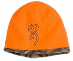 Kinsey's Apparel Browning All Season Reversible Beanie Realtree Xtra/Blaze Orange
