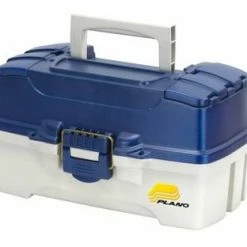 Plano Blue Two Tray Box Tackle Boxes/Bait Storage